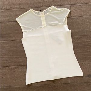 Sachin & Babi Noir Knit Shell with Mesh Detail